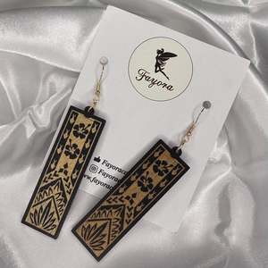 Drop Wooden Earrings