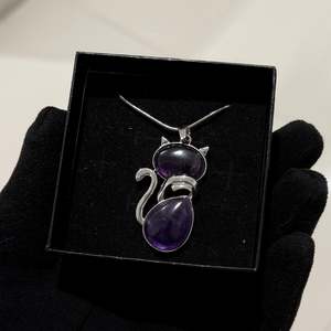 Amethyst Cat Pendant