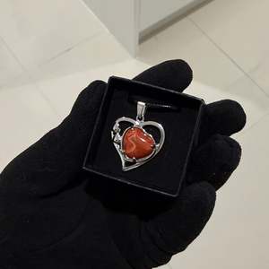 Necklaces: Red Jasper Heart Pendant