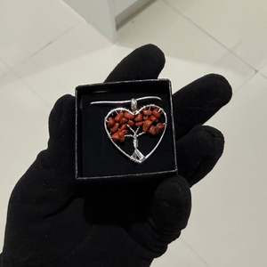 Necklaces: Red Jasper Heart Tree Of Life Necklace