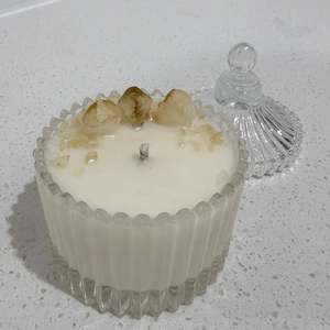 Glass Citrine Candle