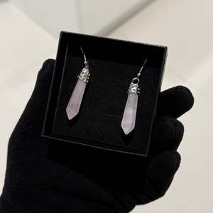 Earrings: Rose Quartz Crystal Earrings