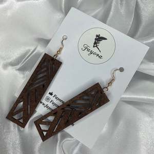 Polynesian Inspired Wooden Earrings