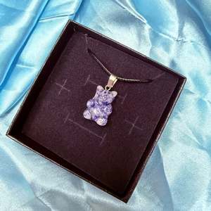 Necklaces: Sodalite Carved Teddy Bear Necklace