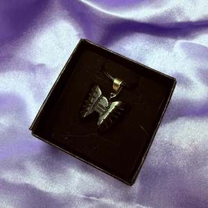 Necklaces: Obsidian Carved Butterfly Necklace