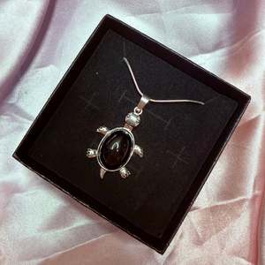 Obsidian Turtle Pendant