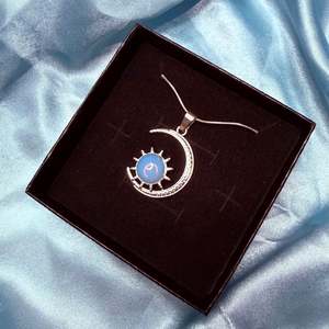 Necklaces: Opalite Moon Crescent Pendant
