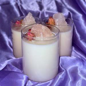 Fayora Essential Candle Collection: Rose Quartz Mini Candle (Tall)