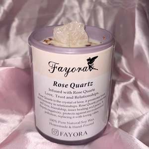 Lavender Jar Rose Quartz Candle