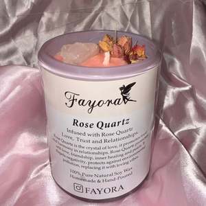 Fayora Essential Candle Collection: Blush Rose Quartz Candle