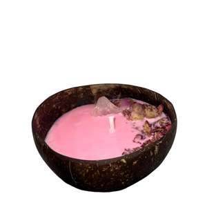 Rose Quartz Coconut Candle