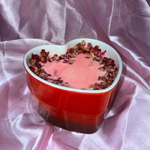 Heart Shaped Ceramic Candle