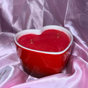Heart Shaped Ceramic Candle