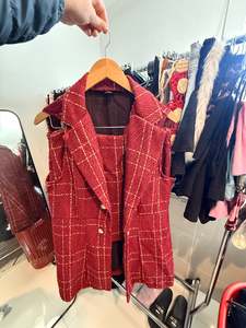 Red Skirt & Blazer Set