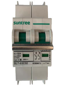 Dc Circuit Breakers Switches: 32A DC Circuit Breaker 2-Pole