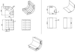Cable Tray: Cable Tray Riser With Lid 300mm x 50mm