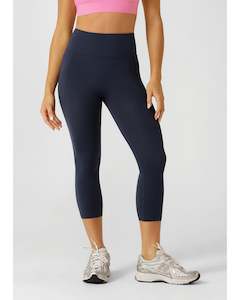 Bottoms: Lorna Jane Amy No Ride Phone Pocket 7/8 Leggings - Imperial Blue