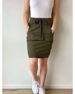 Skirts: Suzy D Mila Ultimate Jersey Skirt - Olive