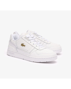 Lacoste: Lacoste T-Clip Sneaker - White/Gold
