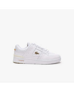 Lacoste: Lacoste Court Cage Sneaker - White/Light Orange