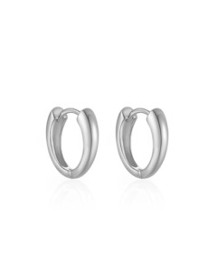 Ever Jewellery Rematch Huggie Earrings - Silver