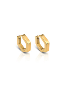 Leisure: Ever Jewellery Fast Break Hoop Earrings - Gold