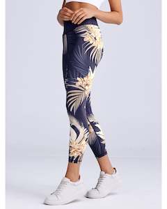 Dharma Bums: Dharma Bums Balance 7/8 Legging - Tahitian Princess