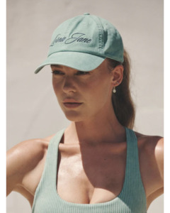 Lorna Jane Heritage Washed Logo Cap - Washed Green Juice