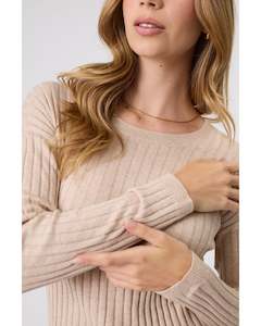 Marlow Reign Long Sleeve Knit - Wheat