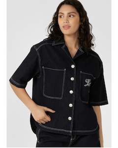 Sale: Lorna Jane Off Duty Denim Overshirt - French Navy