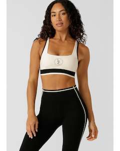 Lorna Jane LJC Retro Sports Bra - Cream