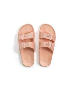 Sale: Freedom Moses Slides - Apricot Glitter