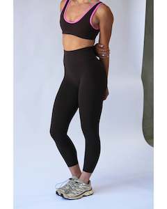 Bottoms: Hyperluxe Shape 7/8 Legging - Espresso