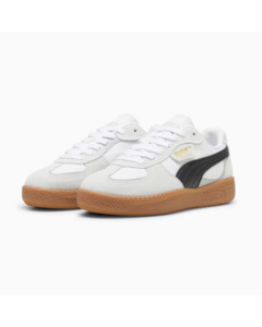 Footwear: Puma Palermo Moda Leather Sneaker - White/Black