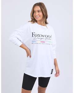 Foxwood Coded Long Sleeve Tee - White