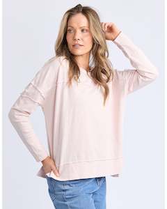 Hoodies Crews: Foxwood Jayne Throw On Top - Pale Pink