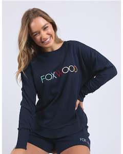 Hoodies Crews: Foxwood Simplified Confetti Crew - Navy