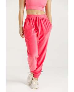 Rose Road Parker Pant - Pink Fizz Velour