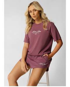 Lorna Jane Luxe Athletic Relaxed Shorts - Renaissance Rose