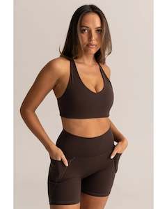 Hyperluxe Shape 5" Pocket Bike Short - Espresso