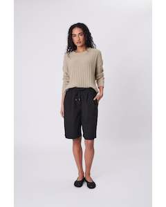 Marlow Cascade Longline Short - Black