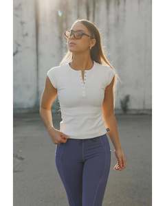 Tee Shirts: Rose Road Benne Tee - Vanilla