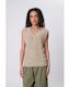Marlow Evergreen Knit Vest - Oat