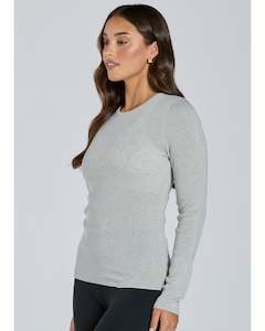 Abi and Joseph Layer Up Long Sleeve Knit - Light Grey