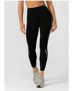 Bottoms: Lorna Jane Train Hard No Chafe Full Length Leggings - Black