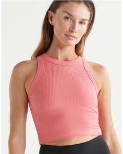 Tanks: Lilybod Harmony Rib Tank - Coral