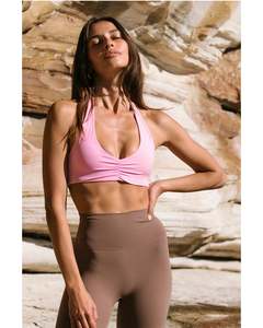 Tops: Hyperluxe Shape Halter Bra - Candy