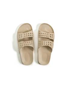 Footwear: Freedom Moses Slides - Paz Sands
