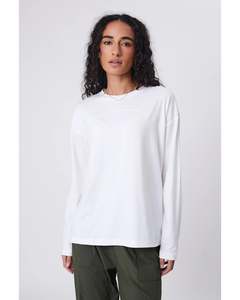 Marlow Half Time Long Sleeve Top - Ivory