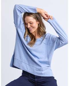 Foxwood Jayne Throw On Top - Light Blue